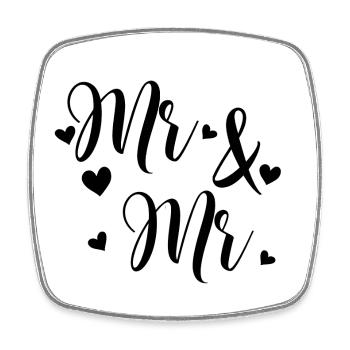 Mr And Mr - Magnet carré - blanc - Devant