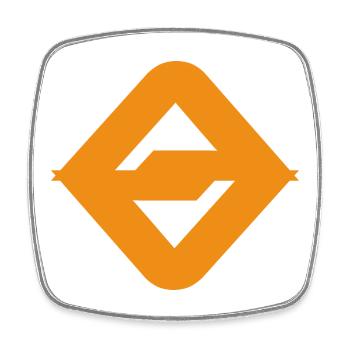 Cool digital badge emblem logo - Square fridge magnet - white - Front