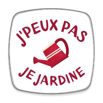jardinage, jardiner, jardinier, super jardinier - Magnet carré - blanc - Devant