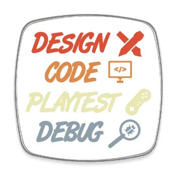 Processus de développement de jeux - Magnet carré - blanc - Devant