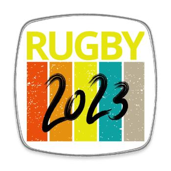 rugby, rugby sport, rugby fan, rugby 2023 - Square fridge magnet - white - Front