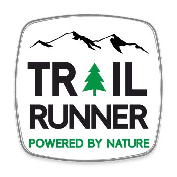 Trail Runner - Powered by Nature - Square fridge magnet - white - Front