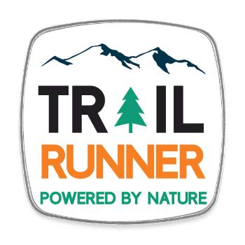 Trail Runner - Powered by Nature - Viereckiger Kühlschrankmagnet - Weiß - Vorne