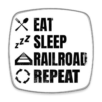 Timetable of Railroaders. - Square fridge magnet - white - Front