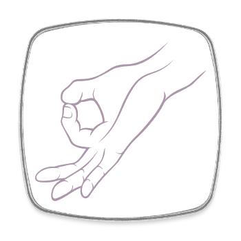 Hand signal hole peeked in child's play - Square fridge magnet - white - Front