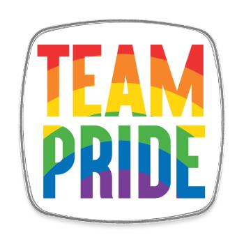 Mois de la fierté LGBT - Fierté d’équipe - Magnet carré - blanc - Devant