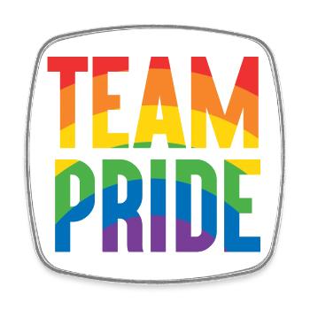 Mois de la fierté LGBT - Fierté d’équipe - Magnet carré - blanc - Devant