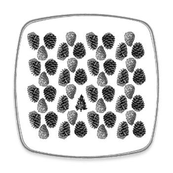 The fir tree - Square fridge magnet - white - Front