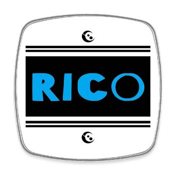 Rico - Square fridge magnet - white - Front