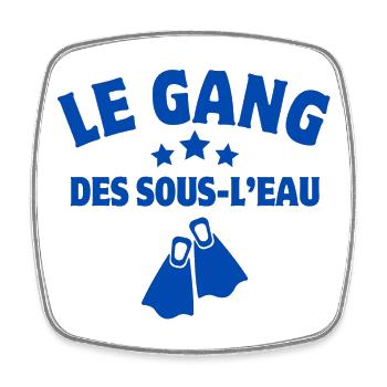 plongée sous-marine, plongeur, plongée - Magnet carré - blanc - Devant