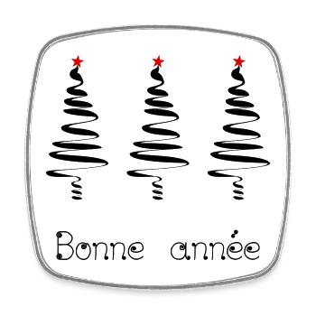 NOËL. ANNEE. ANNIVERSAIRE. RETRAITE. FÊTE DES PERE - Magnet carré - blanc - Devant