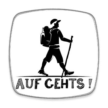 Wandern Travel Laufen Natur Outdoor Bushcraft - Viereckiger Kühlschrankmagnet - Weiß - Vorne