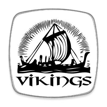 vikings - Viereckiger Kühlschrankmagnet - Weiß - Vorne
