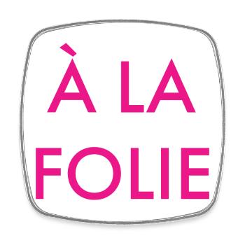 a la folie - Magnet carré - blanc - Devant