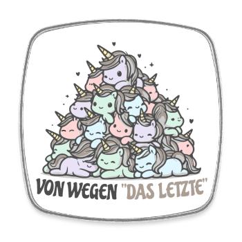 Drôle de dicton de licorne - Magnet carré - blanc - Devant