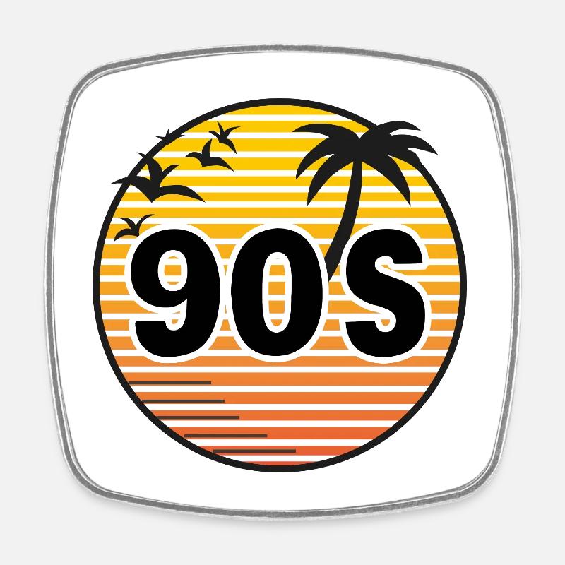 The 90s - Viereckiger Kühlschrankmagnet - Weiß