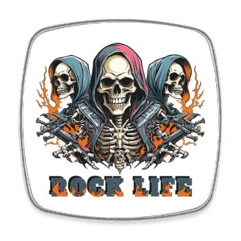 Rock Life - Square fridge magnet - white - Front