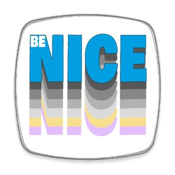 Be nice - Viereckiger Kühlschrankmagnet - Weiß - Vorne
