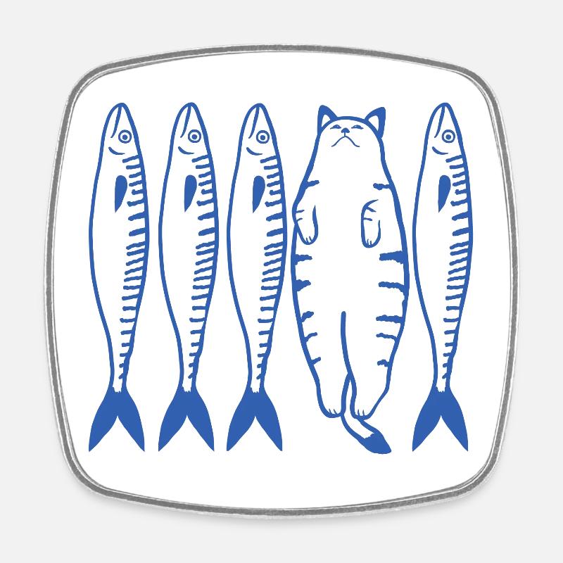 White Cat & Company - Square fridge magnet - white