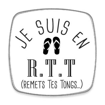 Humour Vacances cadeau Homme femme - Magnet carré - blanc - Devant