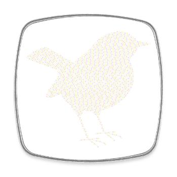 Spring | Spring | Flower | Flowers | Bird | Sparrow - Square fridge magnet - white - Front