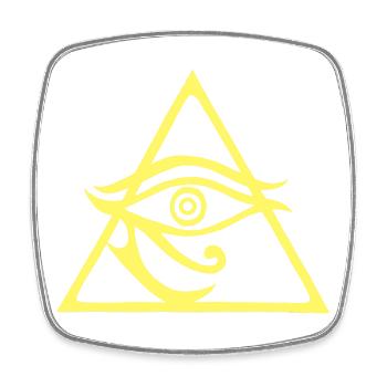 Die Pyramide des Gottes Horus - Viereckiger Kühlschrankmagnet - Weiß - Vorne