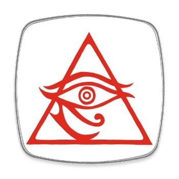 Die rote Pyramide des Gottes Horus - Viereckiger Kühlschrankmagnet - Weiß - Vorne
