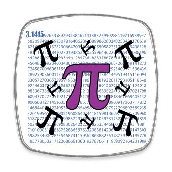Pi-Tag - Glücklicher Pi-Tag - Viereckiger Kühlschrankmagnet - Weiß - Vorne