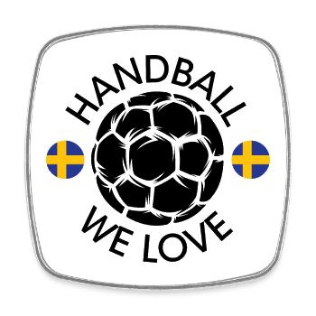Nous aimons Handball Suède Handball joueur Illustration - Magnet carré - blanc - Devant