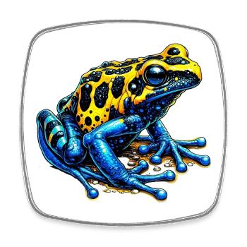 Frosch - Viereckiger Kühlschrankmagnet - Weiß - Vorne