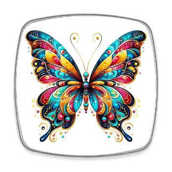 Butterfly - Square fridge magnet - white - Front