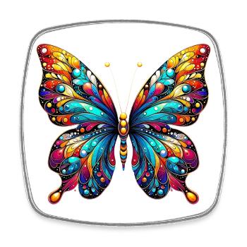 Butterfly - Square fridge magnet - white - Front