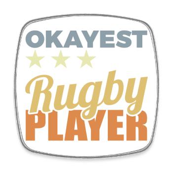 Average rugby player - Square fridge magnet - white - Front