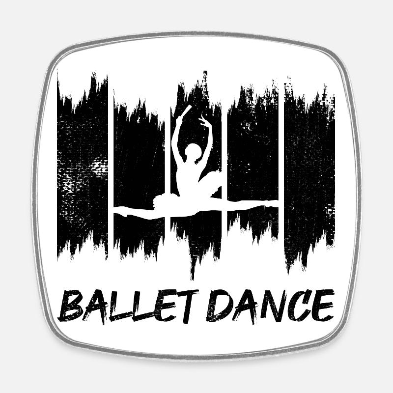 Danse classique - Magnet carré - blanc
