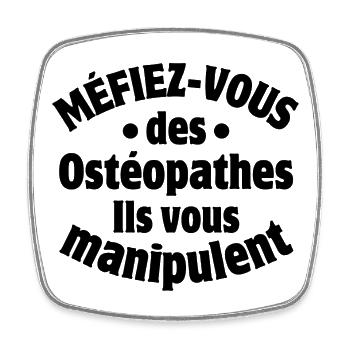 osteopath, osteopaths, physiotherapists, doctors - Square fridge magnet - white - Front