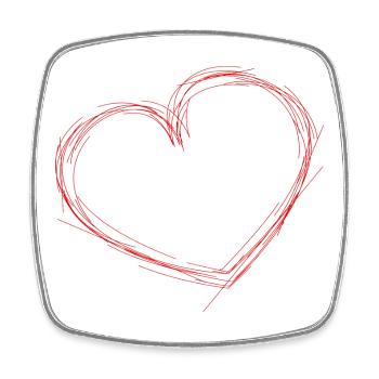 SAINT VALENTIN. EVJF. JE T'AIME. I LOVE YOU. AMOUR - Magnet carré - blanc - Devant