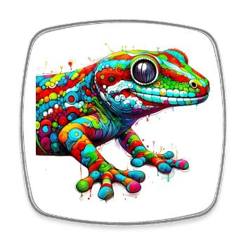 Gecko - Square fridge magnet - white - Front