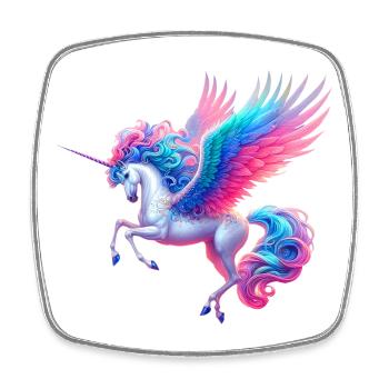 Licorne (02) - Magnet carré - blanc - Devant