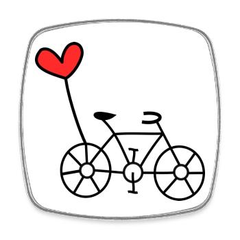 COUPLE. JUST MARRIED. EVJF. SAINT VALENTIN. LOVE. - Magnet carré - blanc - Devant