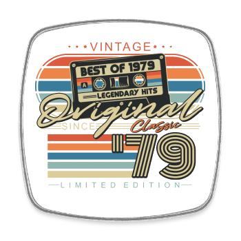 Original 1979 Vintage anniversaire Vintage rétro - Magnet carré - blanc - Devant