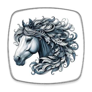 Horse - Square fridge magnet - white - Front