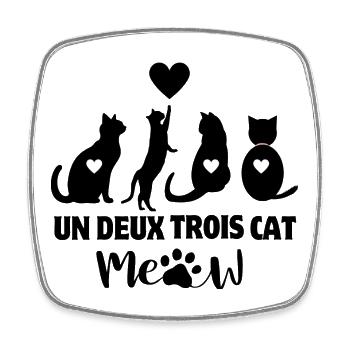 Katze, Katze, süße Katze, Katzenliebhaber - Viereckiger Kühlschrankmagnet - Weiß - Vorne