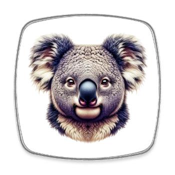 Koala - Viereckiger Kühlschrankmagnet - Weiß - Vorne