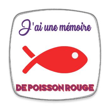 HUMOUR. POISSON. POISSON D'AVRIL - Magnet carré - blanc - Devant