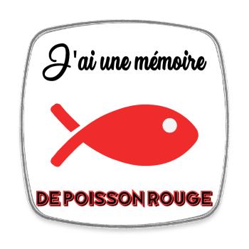 FISH. APRIL FOOL. HUMOR. SEA - Square fridge magnet - white - Front