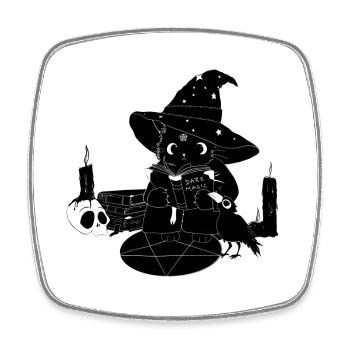 Dark Magic - Square fridge magnet - white - Front