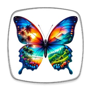Butterfly - Square fridge magnet - white - Front