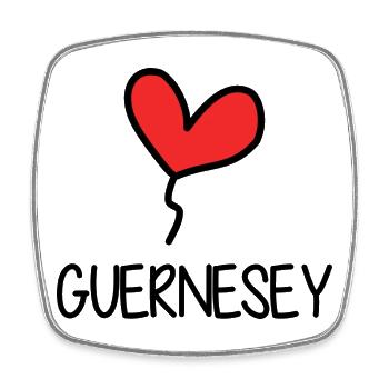 GUERNSEY - Square fridge magnet - white - Front
