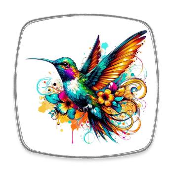 Hummingbird - Square fridge magnet - white - Front