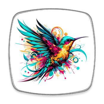 Hummingbird - Square fridge magnet - white - Front